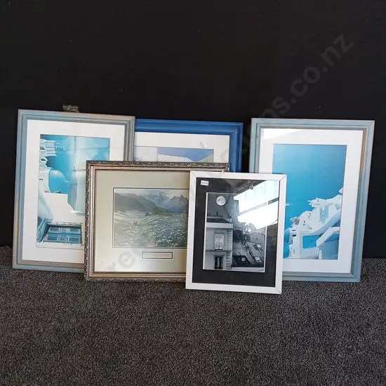 5 FRAMED ARTWORKS