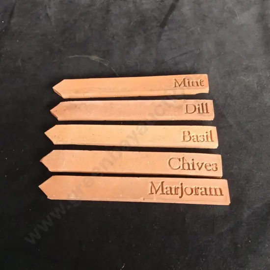 5 TERRACOTTA PLANT LABELS