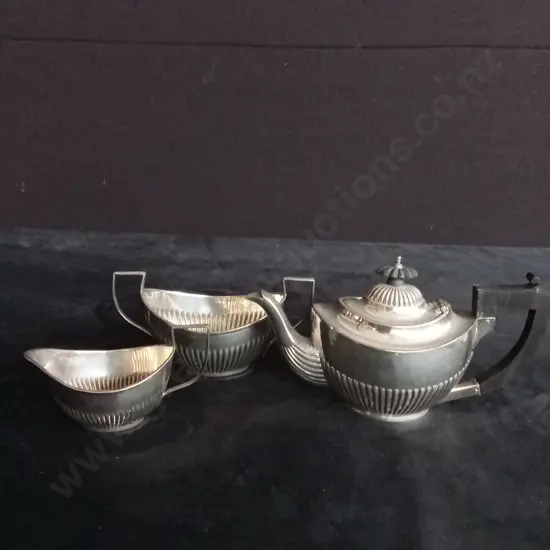 ANTIQUE EPNS SILVER COLOURED TEA POTS