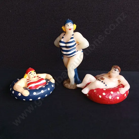 VINTAGE LOT OF 3 BOSTON WAREHOUSE NOVELTY WAX CANDLES "BATHING BEAUTIES"