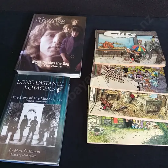 6 BOOKS, MUSIC AND GILES CARTOONS