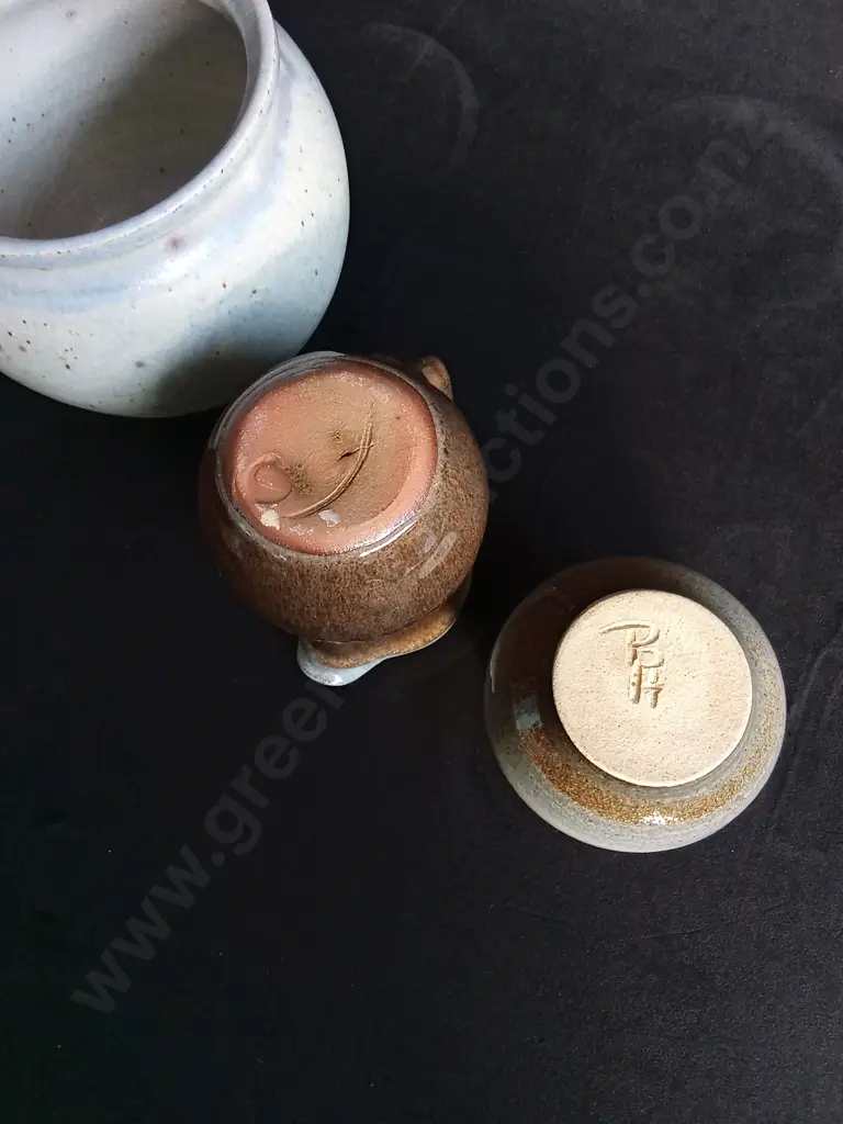 3 PIECES VINTAGE STUDIO POTTERY CERAMICS Image 1++