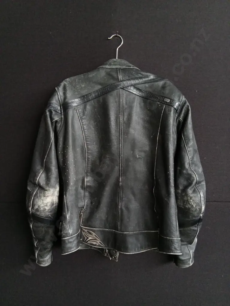 SHIFT LEATHER MOTORCYCLE JACKET SIZE LARGE Image 1++