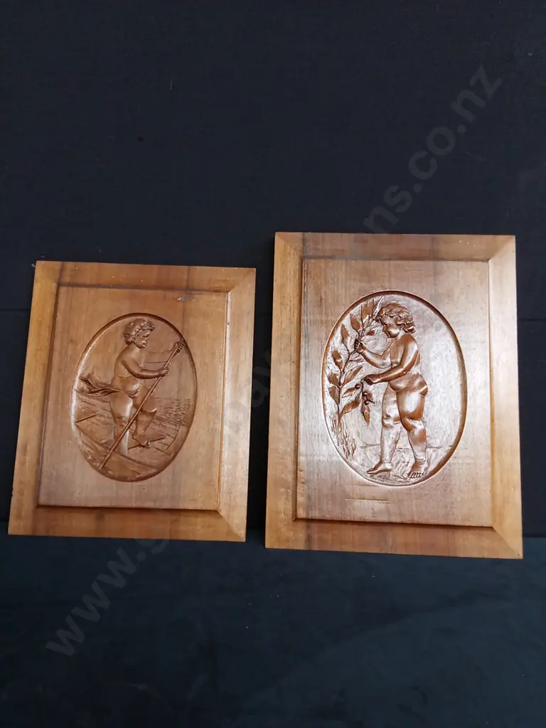 2 CARVED ARTWORKS Image 1++