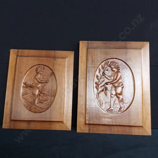 2 CARVED ARTWORKS