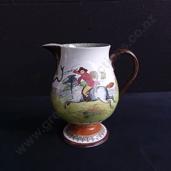 VINTAGE ROYAL DOULTON HUNTING SCENE JUG APPROX 19CM HIGH