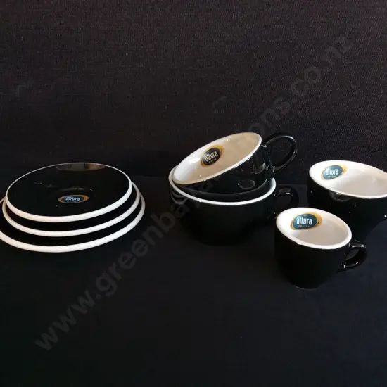 7 PIECES ALTURA COFFEE CUPS AND SAUCERS