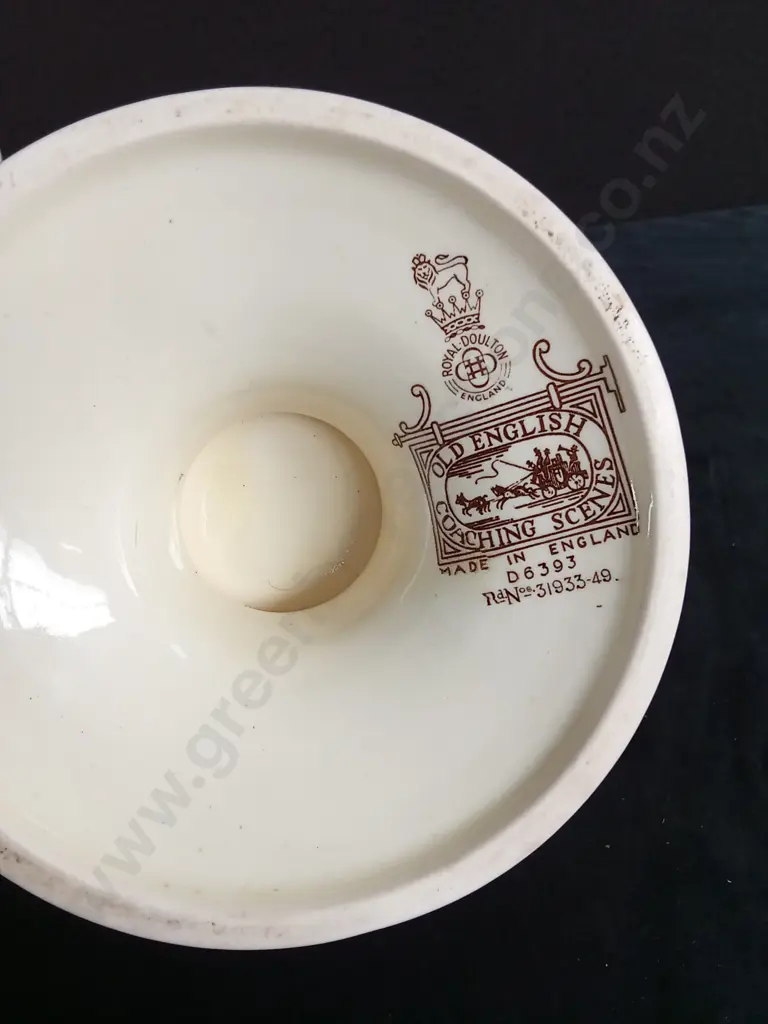 6 PIECES VINTAGE RISK DOULTON "COACHING DAYS" DINNERWARE Image 1++