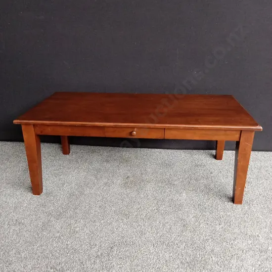 WOODEN COFFEE TABLE WITH DRAWER L1.2M D60CM H46CM