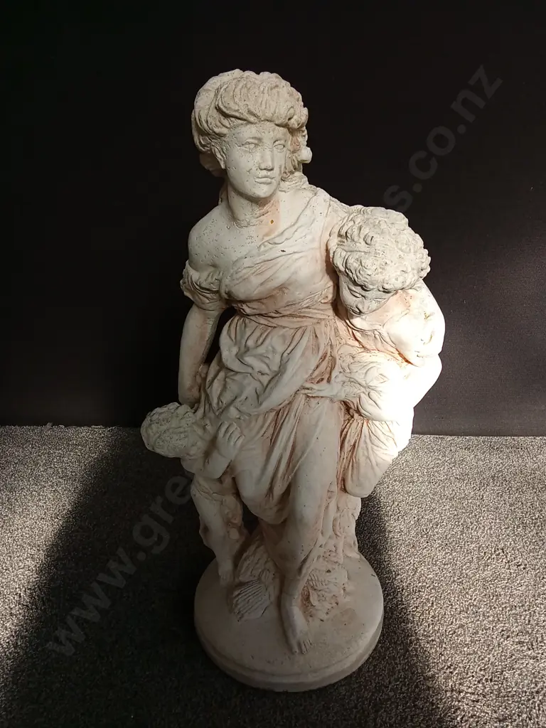 CONCRETE STATUE STORE AFTER THE GODDESS LEO WITH HER CHILD H73CM Image 1++