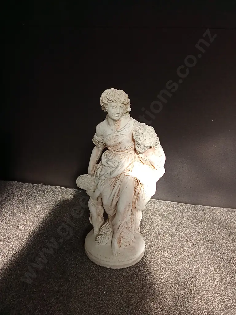 CONCRETE STATUE STORE AFTER THE GODDESS LEO WITH HER CHILD H73CM Image 1++