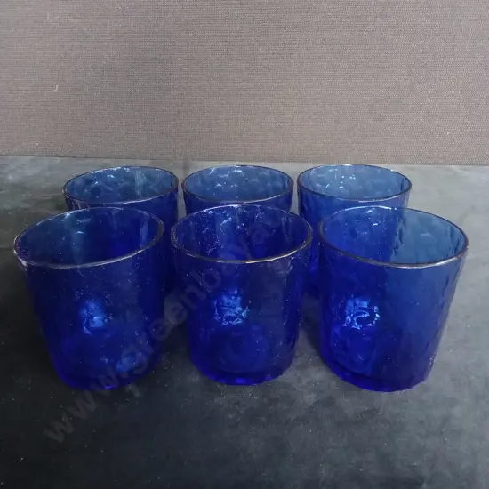 6 COBALT BLUE GLASSES