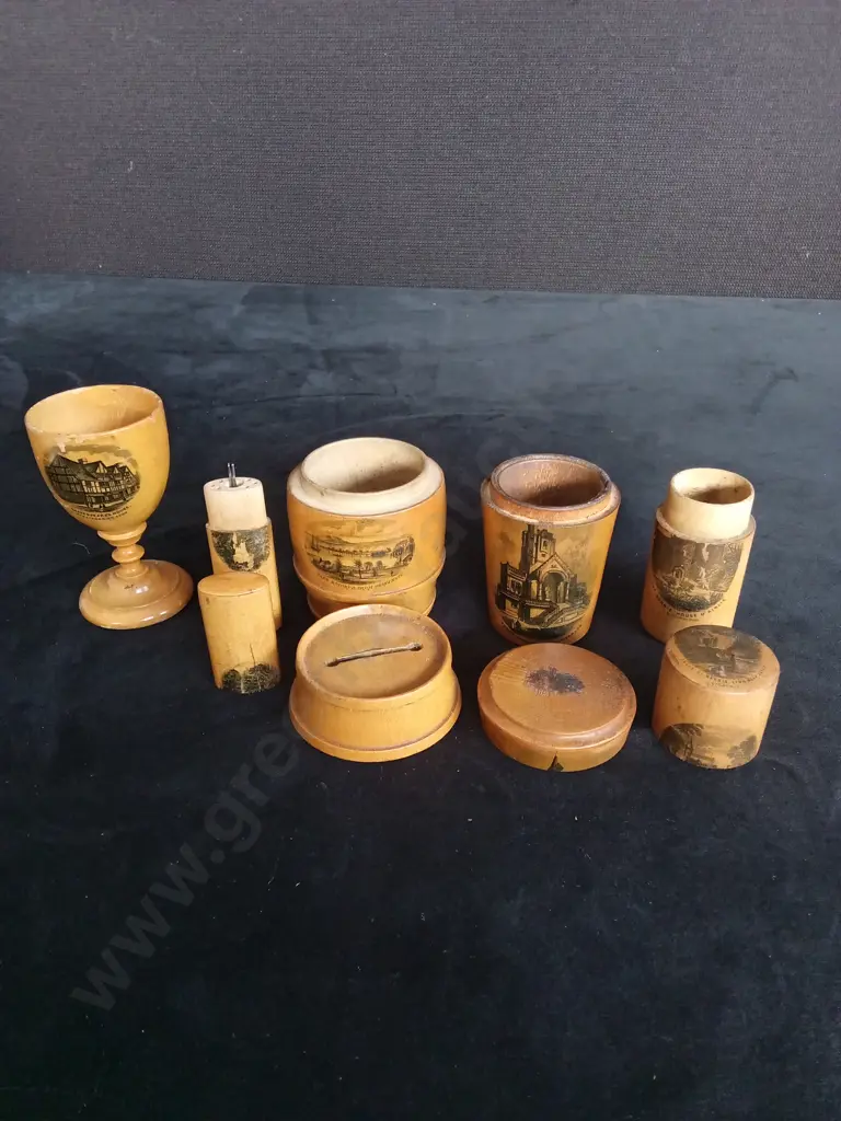 5 VINTAGE MAUCHLINE WARE WHEN SOUVINERS Image 1++