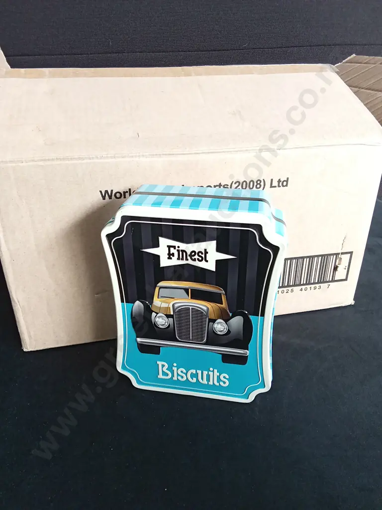 BOX OF 12 BRAND NEW BISCUIT TINS Image 1++