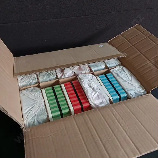 BOX OF 12 BRAND NEW BISCUIT TINS