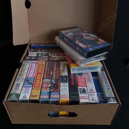 BOX OF VHS TAPES