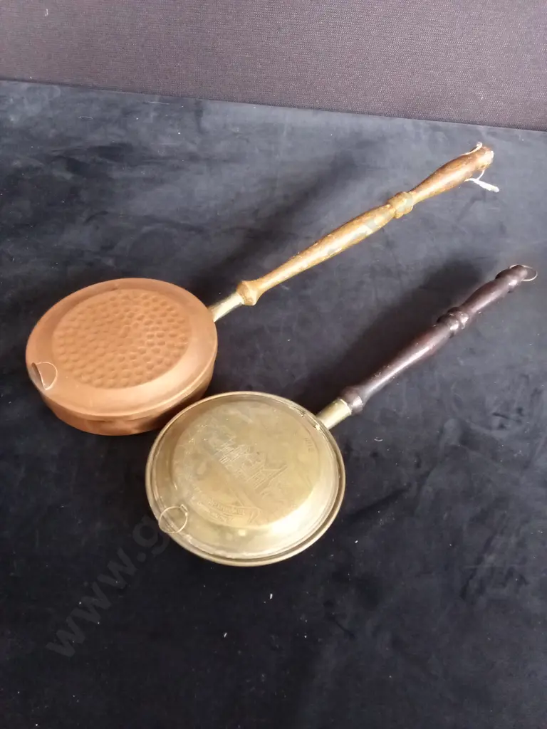 2 ANTIQUE BED WARMERS Image 1++
