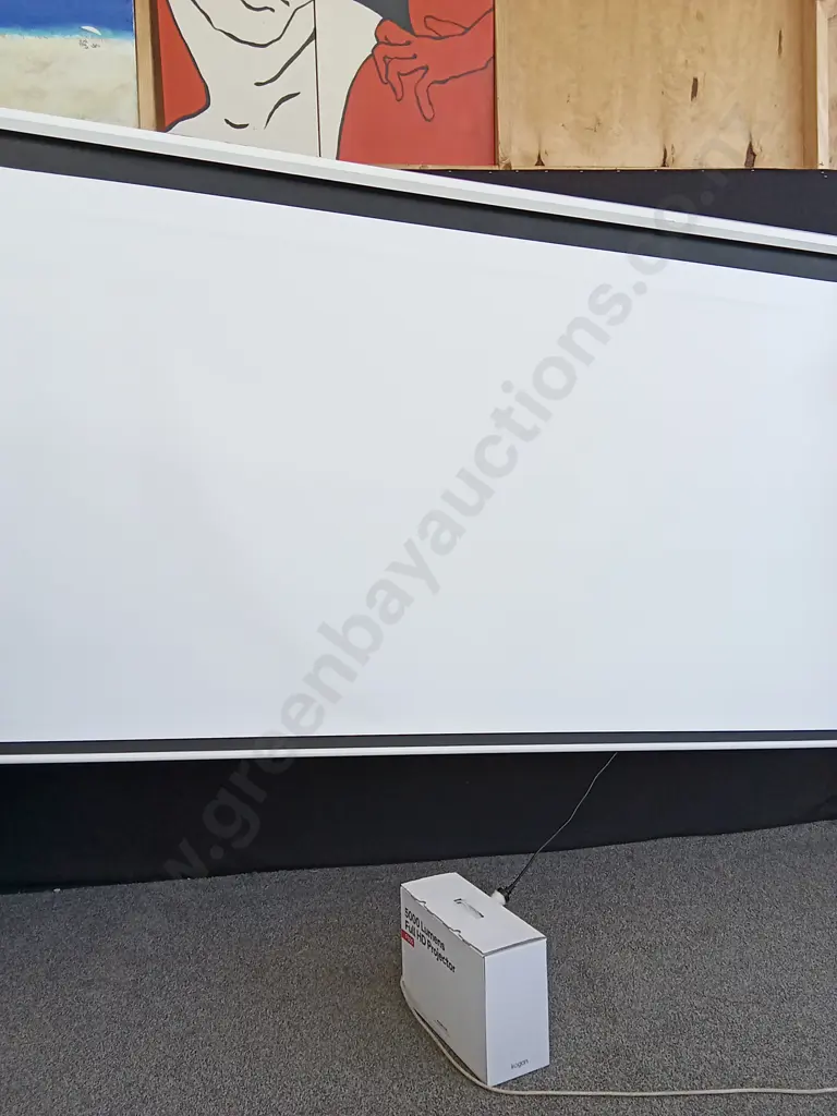 KOGAN 5000 LUMENS FULL HD PROJECTOR WITH 2.7M WIDE MOTORISED PROJECTOR SCREEN WITH REMOTE Image 1++