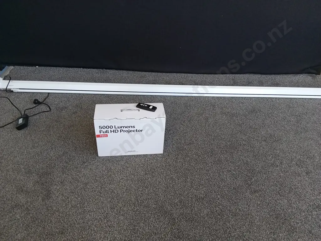 KOGAN 5000 LUMENS FULL HD PROJECTOR WITH 2.7M WIDE MOTORISED PROJECTOR SCREEN WITH REMOTE Image 1++