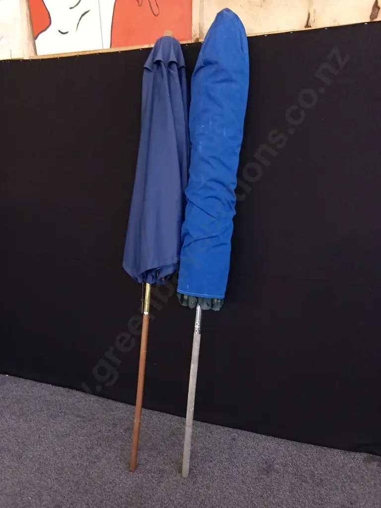 2 LARGE OUTDOOR UMBRELLAS Image 1++