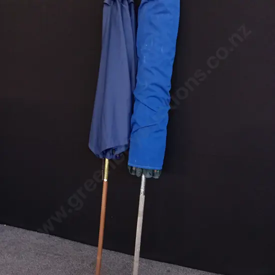 2 LARGE OUTDOOR UMBRELLAS