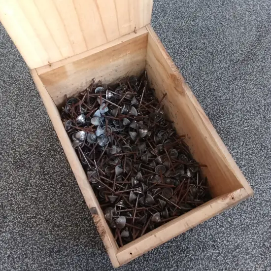 CRATE OF LEADHEAD NAILS
