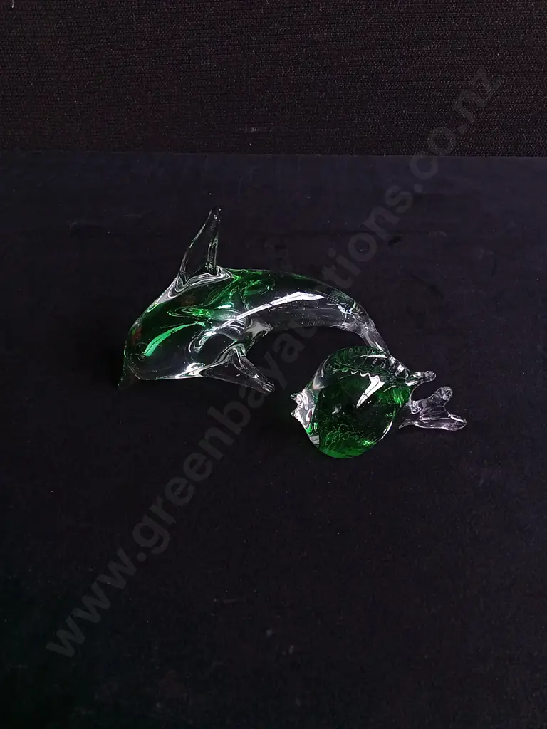 MURANO STYLE GLASS DOLPHIN AND FISH Image 1++