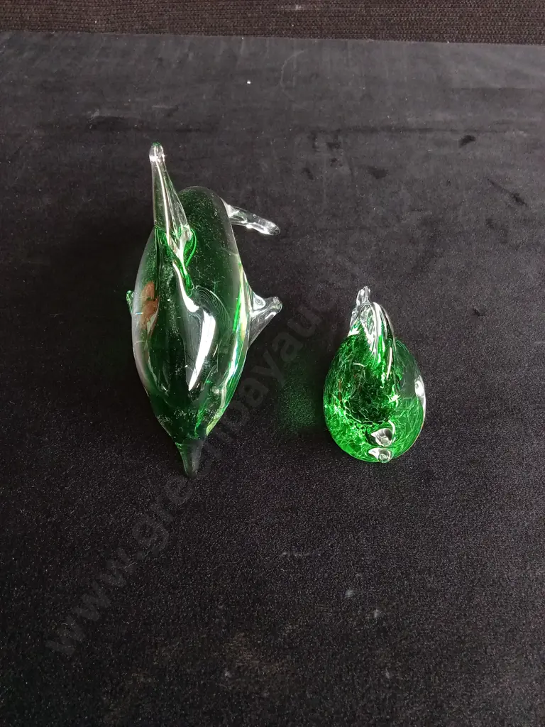 MURANO STYLE GLASS DOLPHIN AND FISH Image 1++