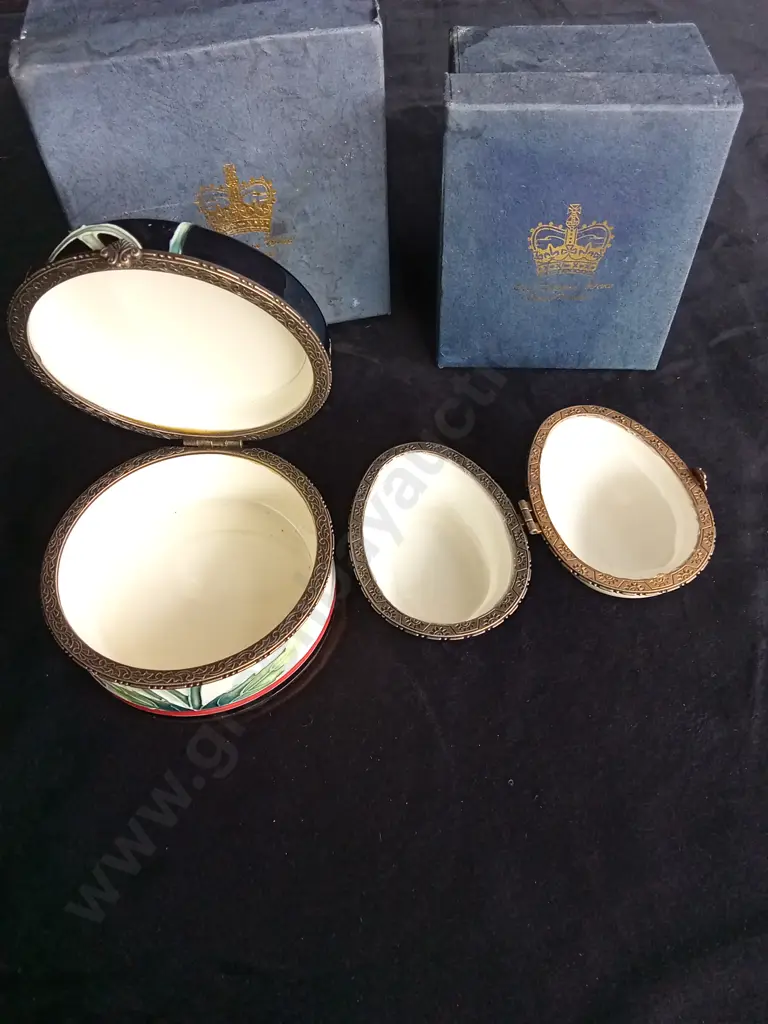 2 OLD TUPTON WARE HAVE PAINTED TRINKET DISH Image 1++