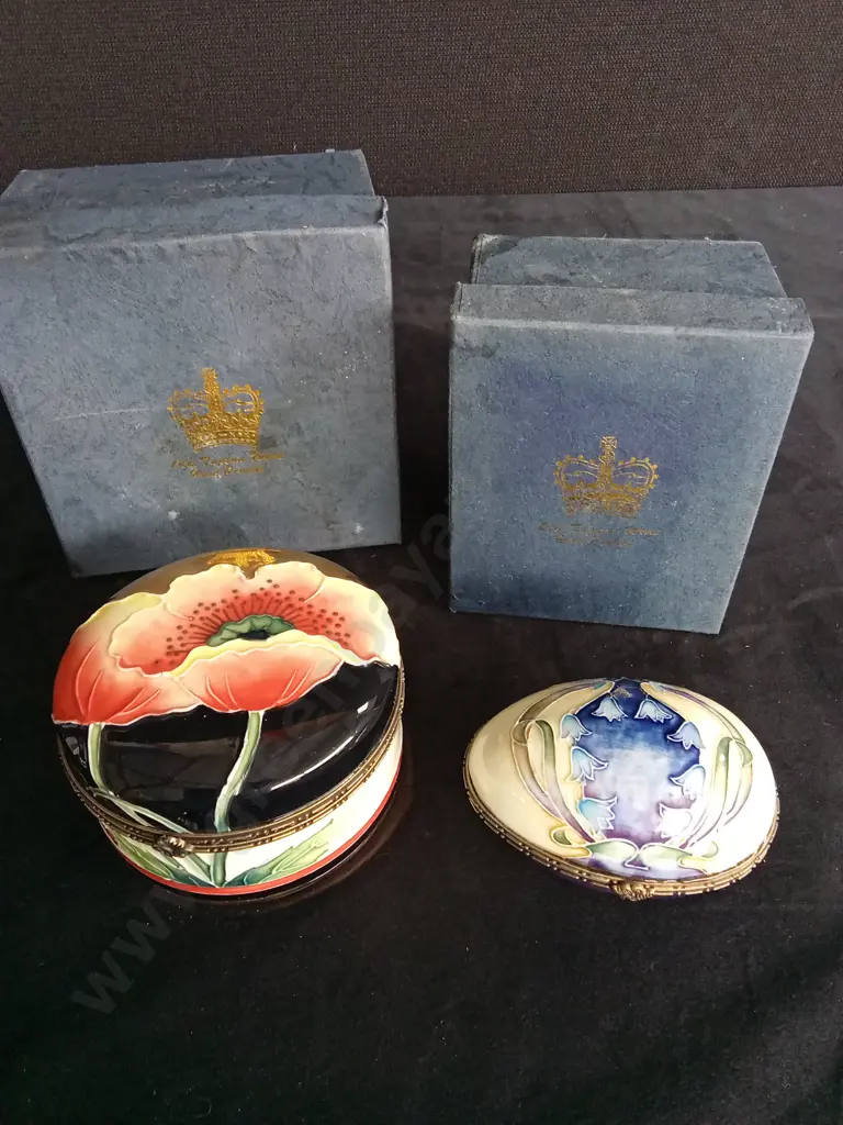 2 OLD TUPTON WARE HAVE PAINTED TRINKET DISH Image 1++