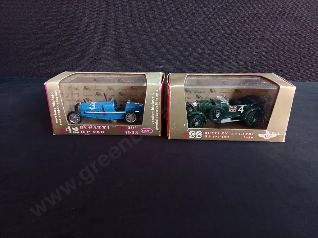 2 PIECES VINTAGE 1:43 SCALE BRUMM DIECAST MODEL CARS Image 1++