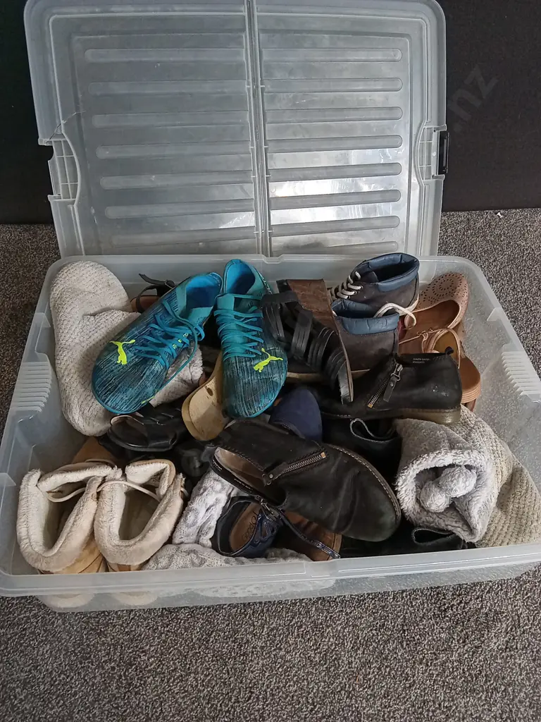 BOX OF MIXED SHOES Image 1++