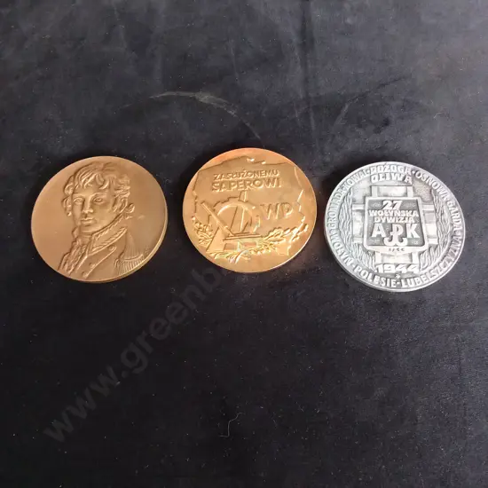 3 POLISH MILITARY MEDALS