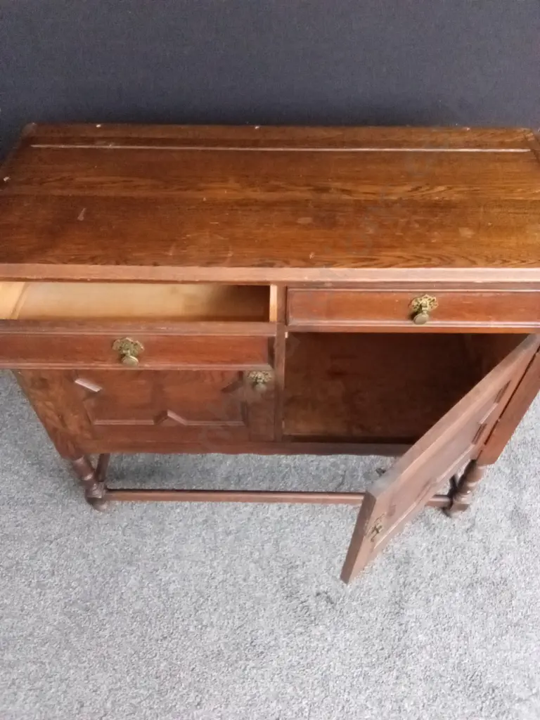 ANTIQUE OAK HUTCHDRESSER H11.84M D47CM L1.06M Image 1++