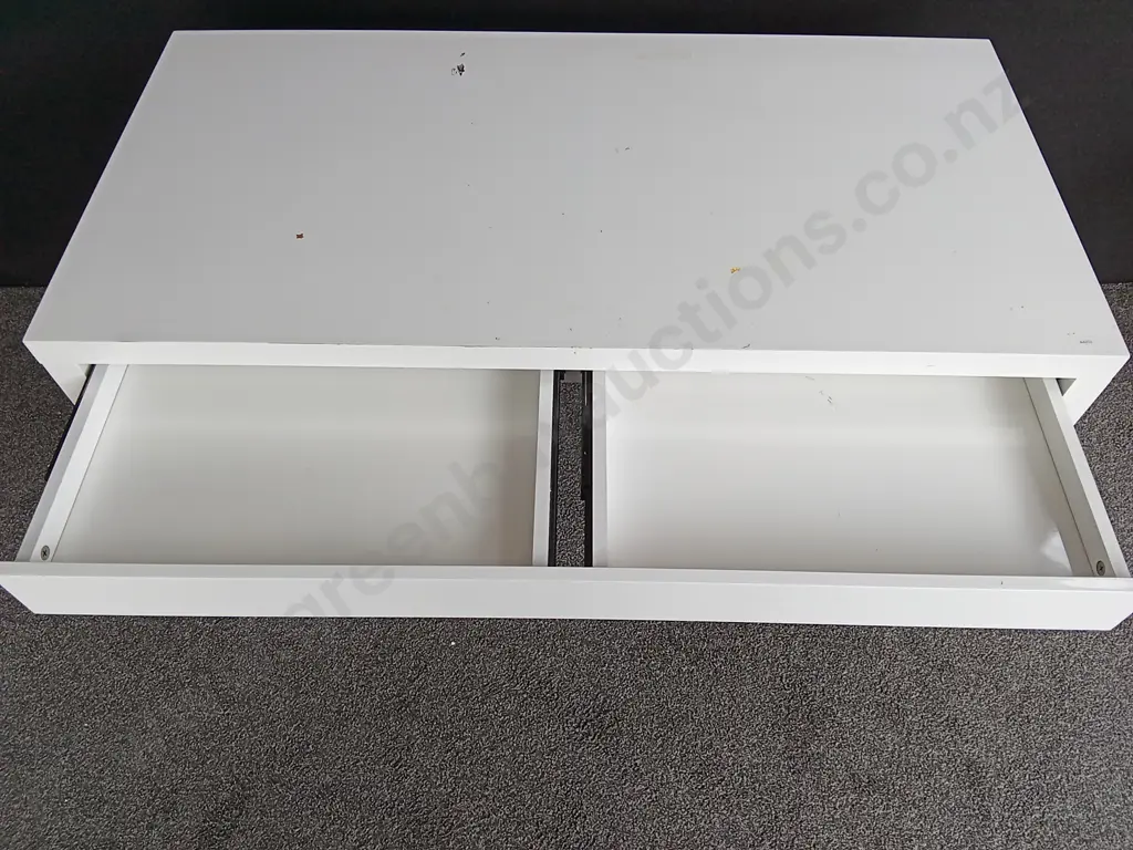 WHITE DESK WITH ONE DRAWER D60CM L1.2M H77CM Image 1++
