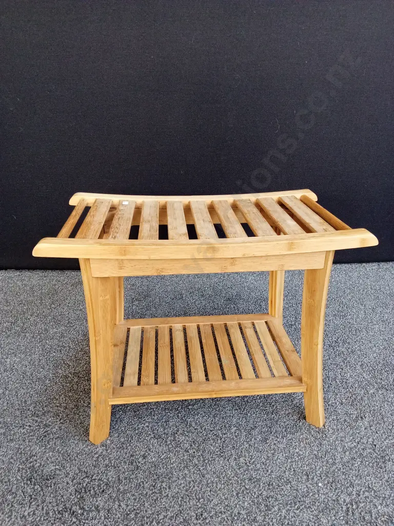 BAMBOO SHOWER STOOL L60CM D34CM H44CM Image 1++