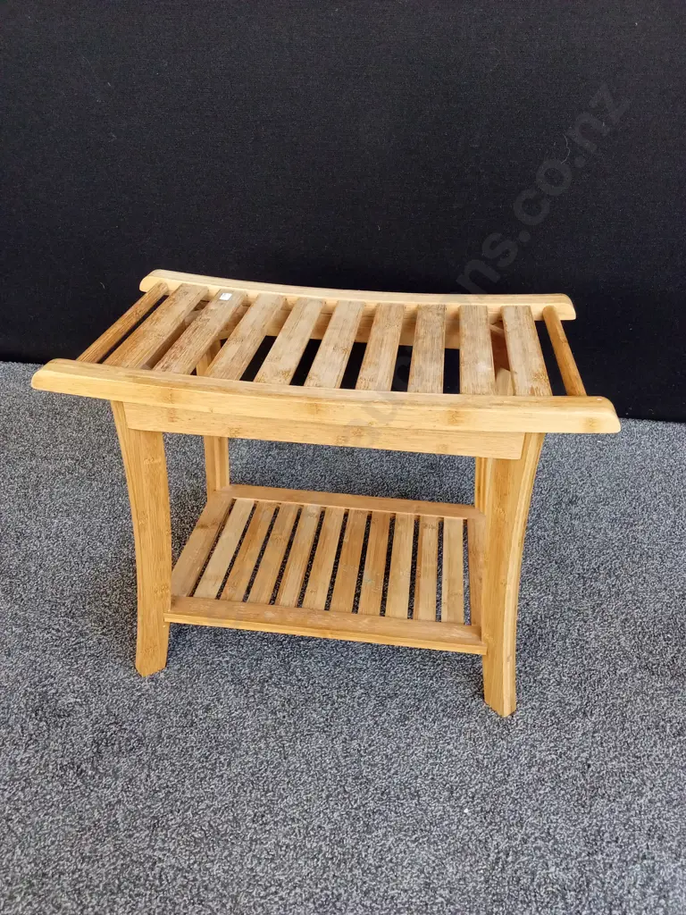 BAMBOO SHOWER STOOL L60CM D34CM H44CM Image 1++