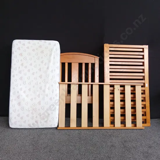 DISASSEMBLED COT WITH MATRESS