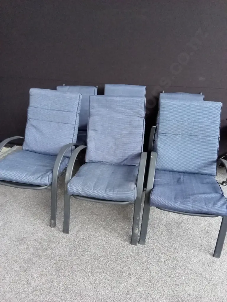 SET OF 6 ADJUSTABLE OUTDOOR CHAIRS WITH 2 FOOTRESTS Image 1++