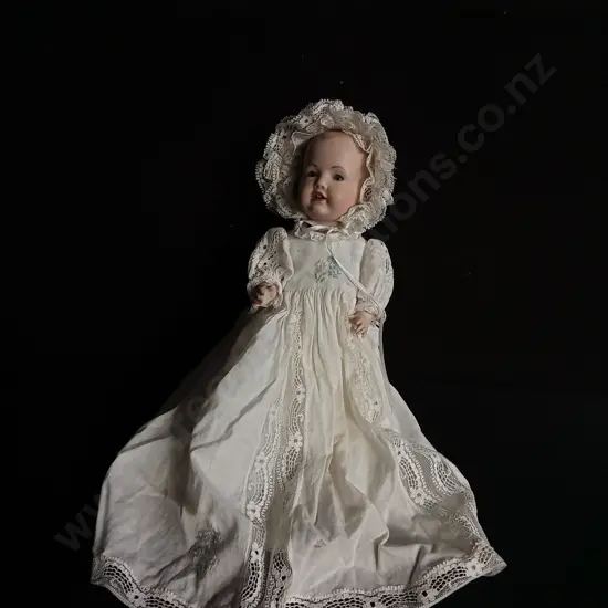 ANTIQUE BISQUE DOLL, H 23 CM