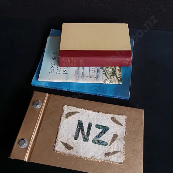 MIX OF BOOKS AND PHOTO ALBUM
