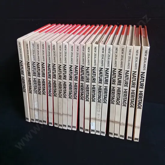 VINTAGE SET OF NEW ZEALAND'S NATURE HERITAGE, VOLUMES 1-21