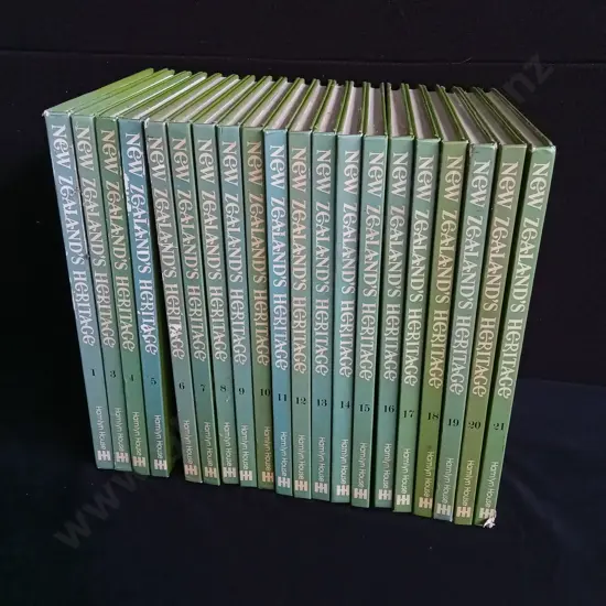 VINTAGE SET OF NEW ZEALAND'S HERITAGE BOOKS, VOL 1-21 (MISSING VOL 2)