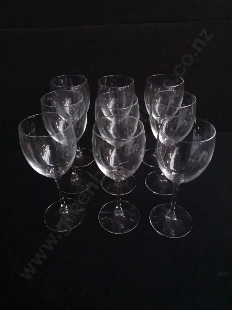 SET OF 9 VINTAGE LUMINARC FRANCE BALLON WINE GLASSES Image 1++