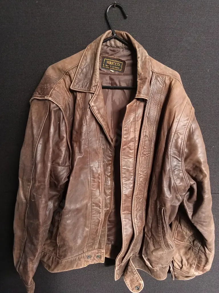 VINTAGE LEATHER JACKET SIZE XL SIRICCO Image 1++