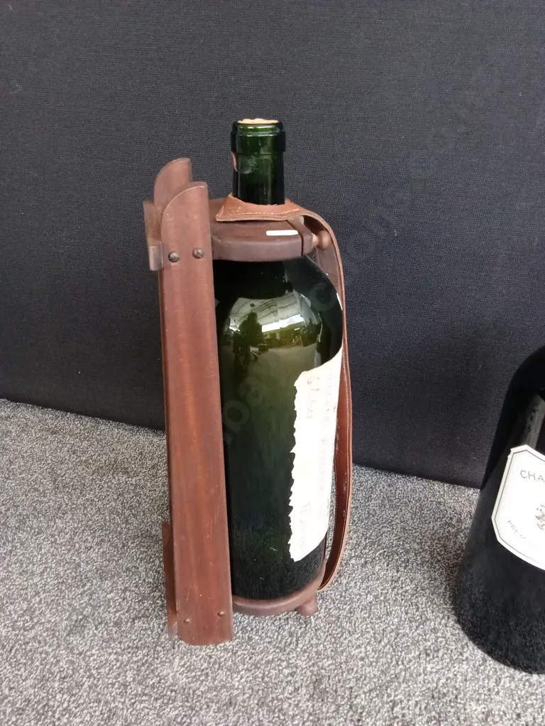 2 VINTAGE LARGE WINE BOTTLES Image 1++