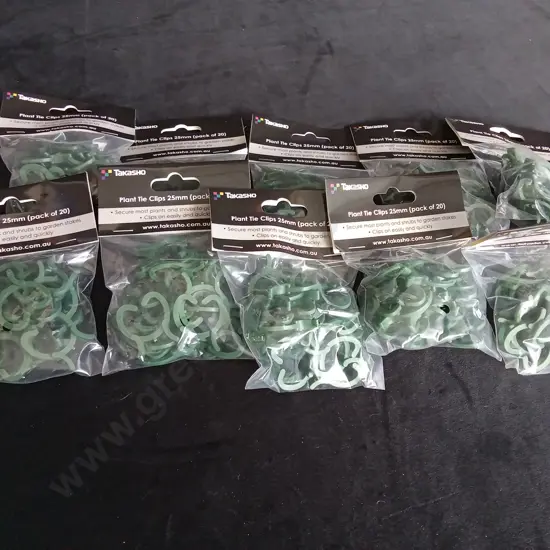 10 PACKETS OF BRAND NEW TAKASHO PLANT TIE CLIPS