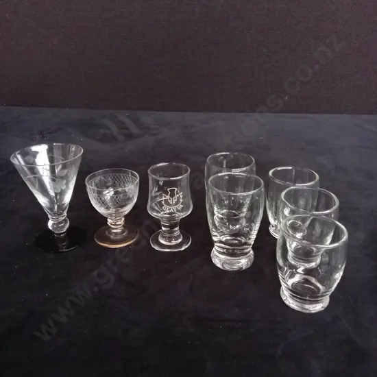 8 SMALL GLASSES