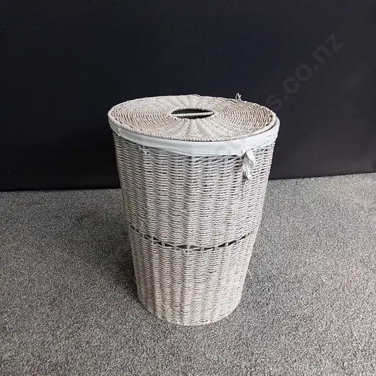 WICKER LAUNDRY BASKET