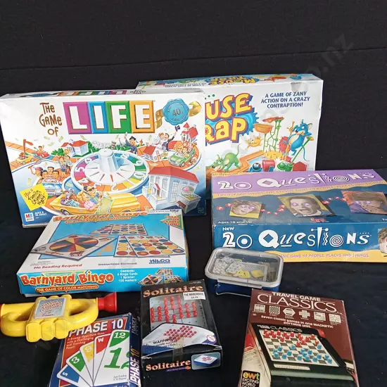 BOX OF VINTAGE GAMES AND TOYS